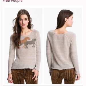 Free People Knit Horse Sweater